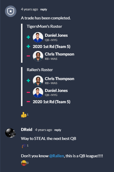 The first use of "QB League"